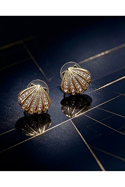 ayoljewelry Seashell Gold Steel Earrings