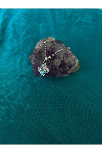 ulaşaksesuar Gümüş Renk Van Cleef Yonca Taşlı Altı Model Top Zincir Çelik
