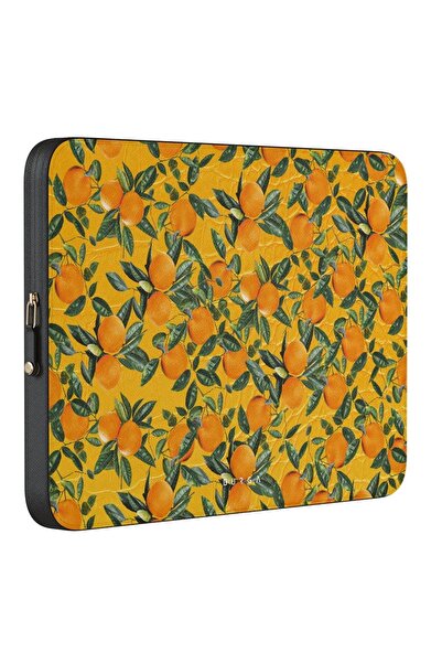 BURGA Husa antisoc Laptop 14 inch Orange Lemonade, cu fermoar, rezistenta la apa