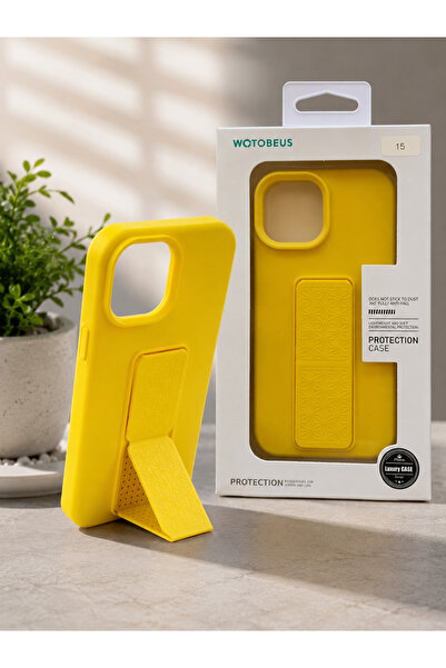 WOTOBEUS İphone 15 Uyumlu Gizli Akrobatik Stand İçi KadifePremium Lansman Örg...