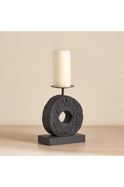Generic Dole Charred Log Pillar Candleholder