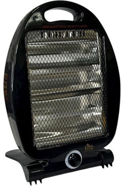 tns Θερμάστρα Χαλαζία 800W με 2 λάμπες 26x15x38εκ. σε Μαύρο Χρώμα 35-950-1154