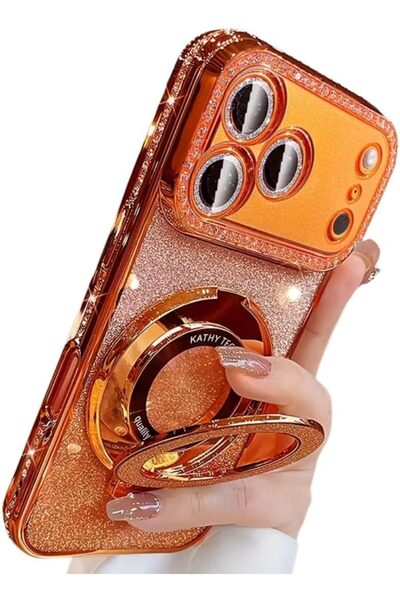 PWR Magnetic Glitter Diamond Case for iPhone 17 Pro Max, Luxury Bling Shockpr...