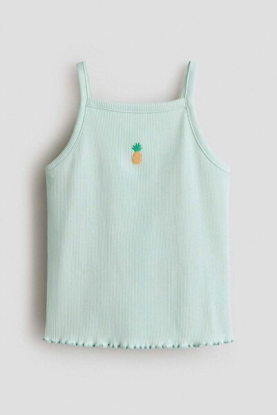 H&M Embroidery-detail strappy top