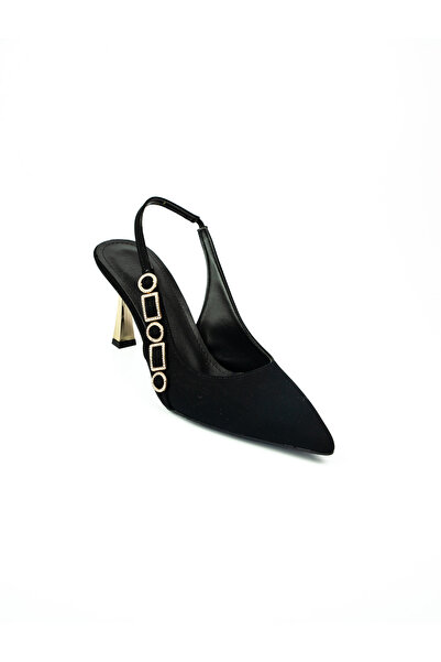 MİSS PARK MODA 4021 Black Heeled Evening Dress Women's Shoes
