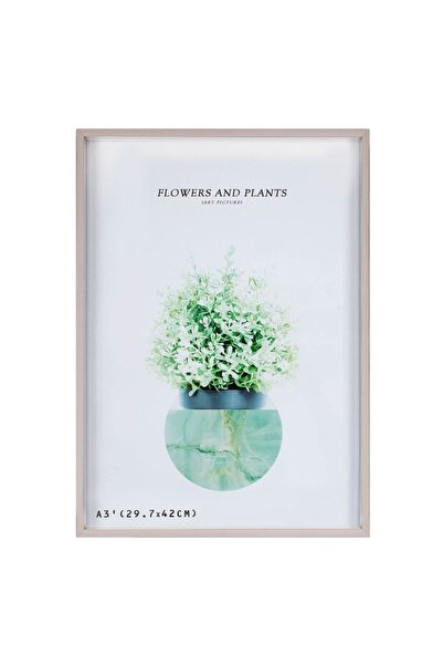 OEM Ramă foto decorativă din plastic argintiu A3 29.7x42cm