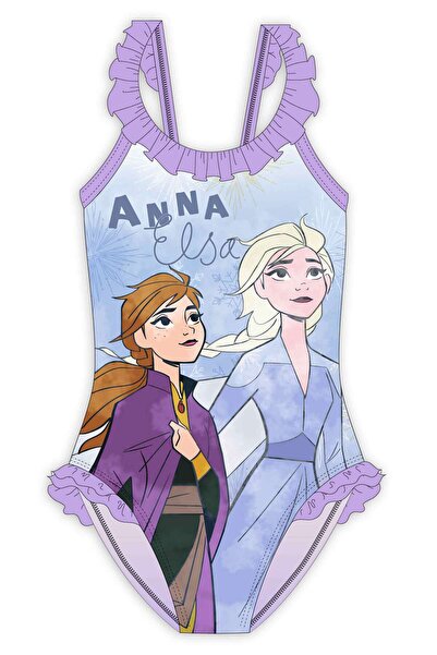 Disney Frozen Costum de baie întreg mov 3-8 ani cu uscare rapidă 88% polieste...