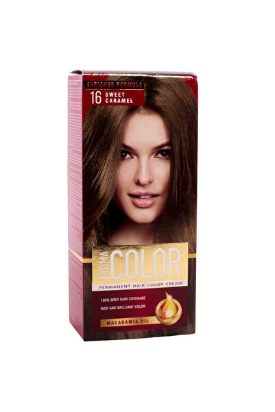 OEM Aroma Color Vopsea de păr permanentă 16 Caramel Dulce - Formulă cu Ulei d...
