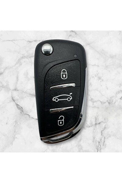 Mavi Keys Carcasă pentru telecomandă cu 3 butoane pentru Peugeot tip KD și Sm...