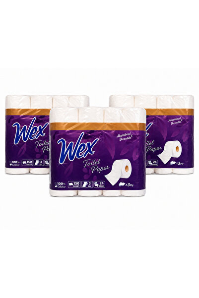 Brivo Clean Wex Χαρτί Υγείας X3 (72 Ρολά), 3 Στρώσεις, 150 Φύλλα/Ρολό, 100% Κ...
