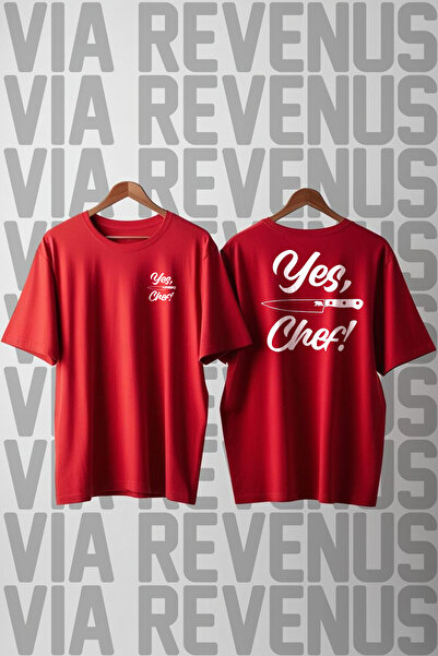 Vordevia Yes Chef the Bear Printed Loose Fit 100% Cotton Unisex Tshirt
