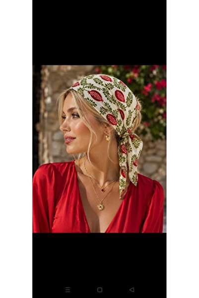 leillART Pomegranate Patterned 100% Cotton Handmade Bandana