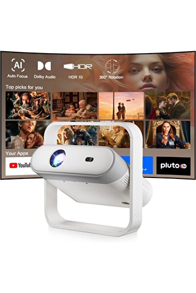 Salange 4K Smart Projector with Wi-Fi and Bluetooth, 1080P HDR10+, Portable M...