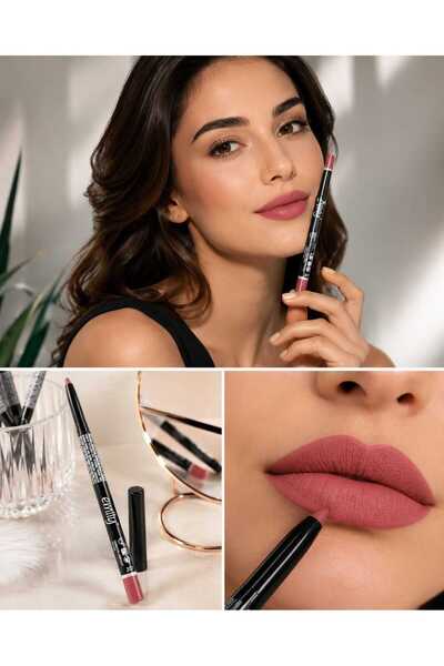 EMILY Automatic Lipliner 207 Gül Kurusu Dudak Kalemi – Uzun Süre Kalıcı, Yumu...