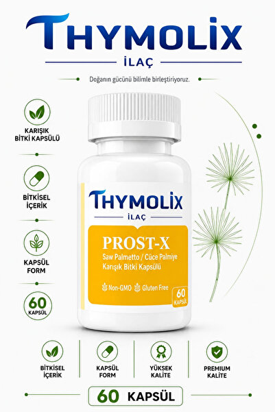 THYMOLİX İLAÇ PROST-X Cüce Palmiye Karışık Bitki Kapsülü 60 Kapsül