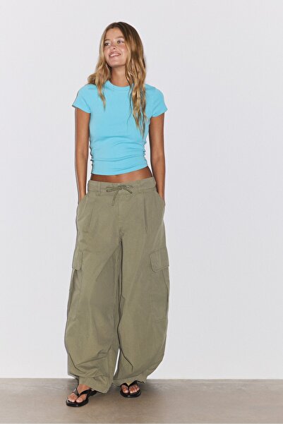 Stradivarius Poplin kargo pantolon