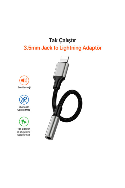 Dexmon Plug and Play Lightning (iPhone) to 3.5mm Aux Jack Headphone Converter...