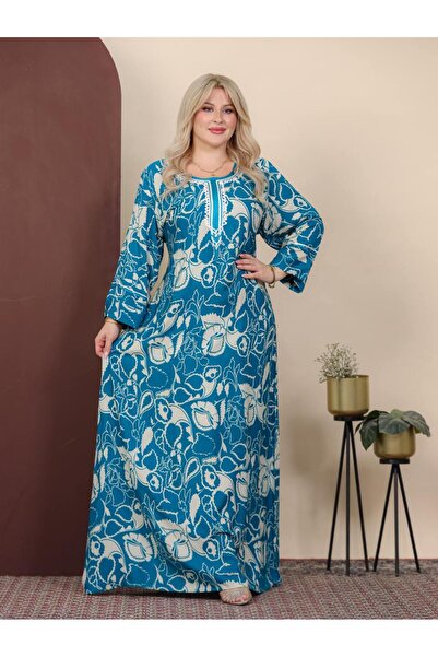 AFandina Women's Fashionable Patterned Viscose Jalabiya - Comfort and Style C...