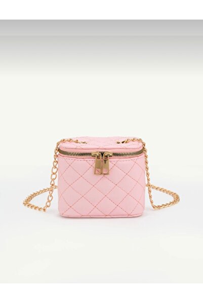 Yeeys Mely Women's Mini Box Quilted Patterned Chain Strap Crossbody and Shoul...