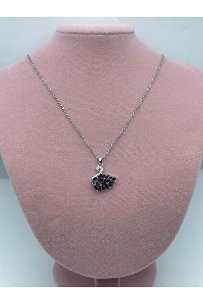 BİJU YILMAZ Steel Stone Swan Crispy Necklace