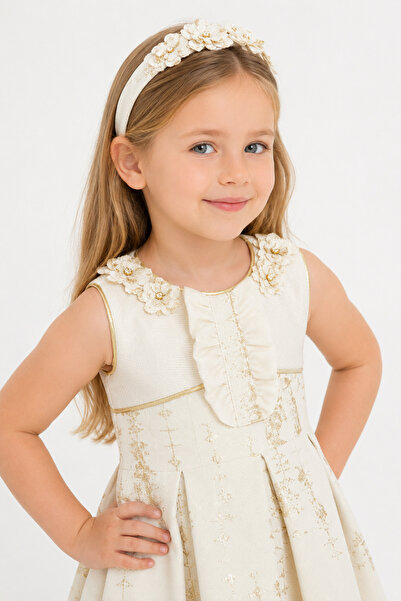 Babyhola 1-6 Years Old Girls' Premium Quality Crowned Evening Dress Set 7034