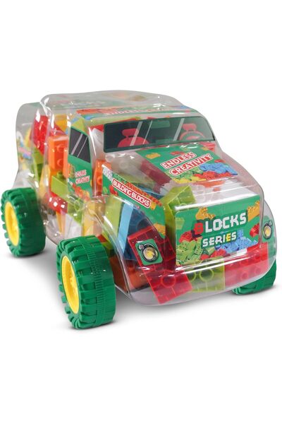 BAYBEE Shape Sorting Truck Toy 2 in 1 Educational Building Blocks Color Learn...