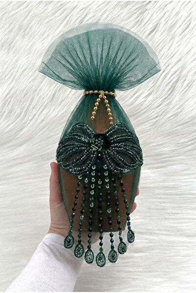 ZEYMERADE Emerald Green Test, Butterfly Applique, Sparkling Sequin and Beaded...