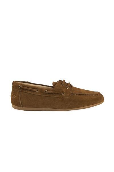 Pegia Genuine Suede Lace-Up Shoes 700959 Tan
