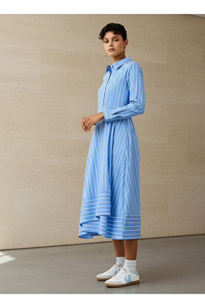 FAV LONGSLEEVE STRIPE SHIRT DRESS