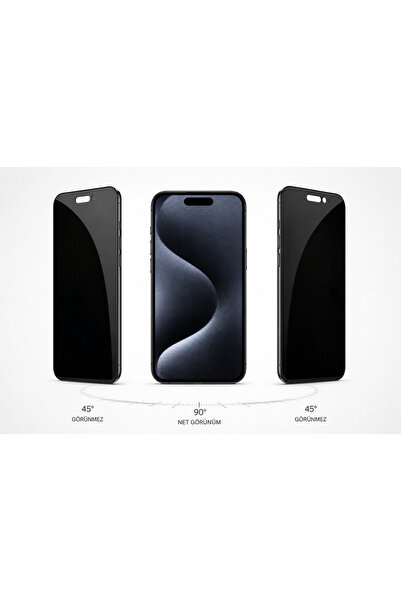 İphone 15 Uyumlu Gizli Privacy Hayallet Ekran Koruyucu Film