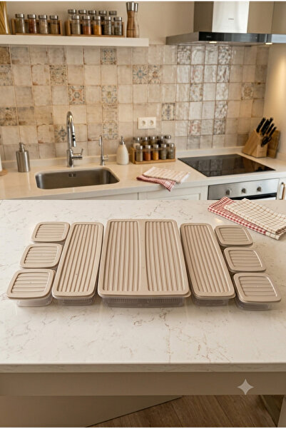 BERMİRA Home Collection 9 Parça Kahvaltılık Saklama Kabı Yemek Kabı Kamp Seti...