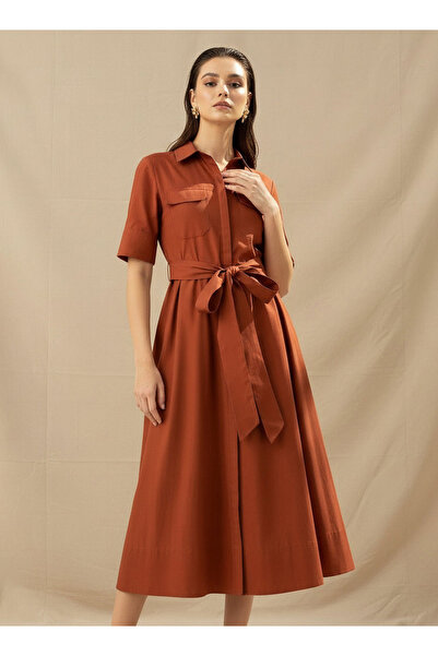 FAV FLARED POPLIN SHIRT DRESS