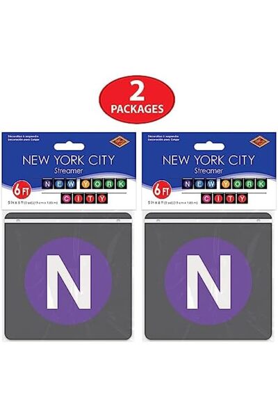 Yıldızan Beistle 53650 Hanging Banners 2 Pieces New York City Party Decoratio...