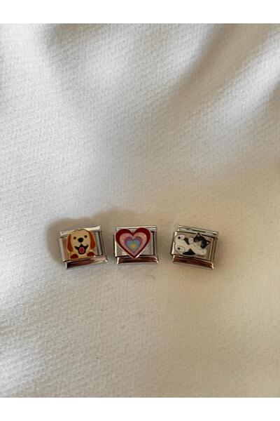 bijoux uniques New Season Dog Heart Cat Steel Italian Charm