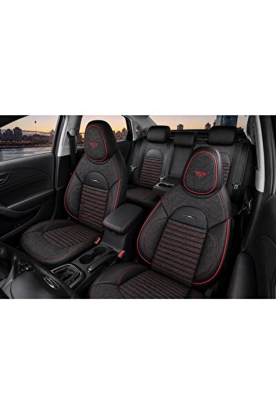 DELUXETUNING Set huse scaune auto universale de lux Panda Enzo, fata-spate, p...