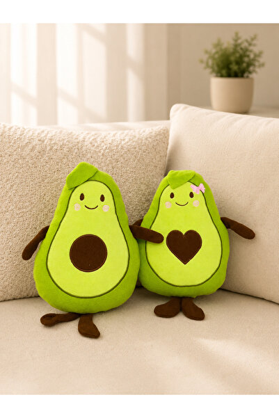 - Avokado Peluş Oyuncak - Yumuşak Yapılı Oyun Arkadaşı - 2'li Set