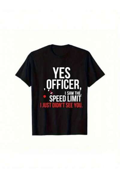 45 BPM تي شيرت FunYes، Police، I'm The Speed Limit بتصميم مضحك للفواتير المرو...