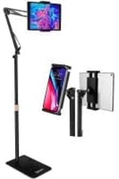 Arabest Tablet Floor Stand,Overhead Bed Phone Mount,Height Adjustable,Univers...
