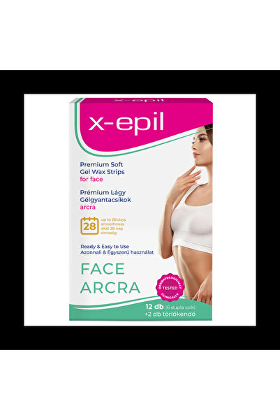 X-Epil Gel wax strips for face Premium Soft Sensitive, 12 pcs