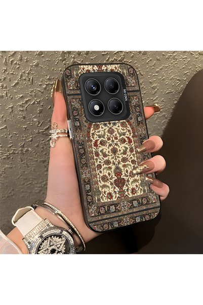 ARTISHELL Redmi Note 14 Pro 4G/5G Uyumlu Etnik Halı Baskı Anti Şok Telefon Kı...
