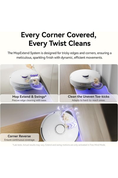 Narwal Freo X10 Pro Robot Vacuum Cleaner with Mop Function, 11,000 Pa, DualFlow Tangle-Free, Self-Cleaning and Drying, 8N Pressure Wider Mop, LiDAR Navigation, 220 Minutes Running Time, for Carpet