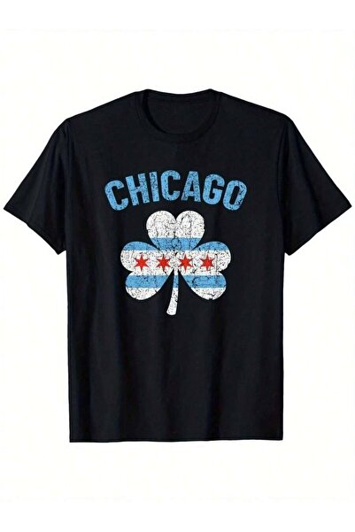 799 تي شيرت Vintage Chicago Flag Clover Irish Pride St Patricks، مناسب للرجال...