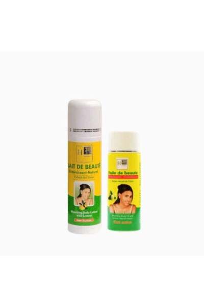 H20 Jours Natural Lemon Body Lightening 2 Pieces Set - Lotion and Oil