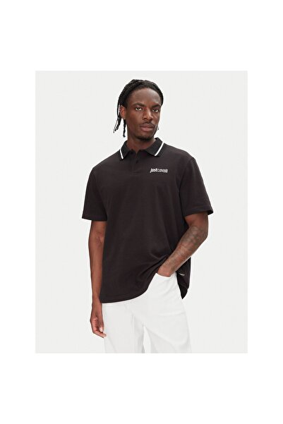 Just Cavalli Polo bărbați 78OAGT15 CJ506 Negru