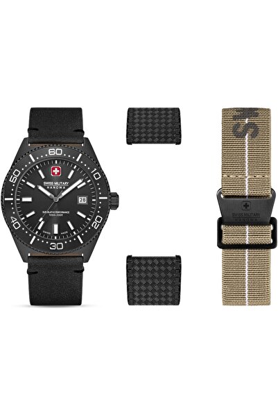 SWISS MILITARY HANOWA Ανδρικό Ρολόι Swiss Military SMWGB0004940-SET, Κουάρτζ,...