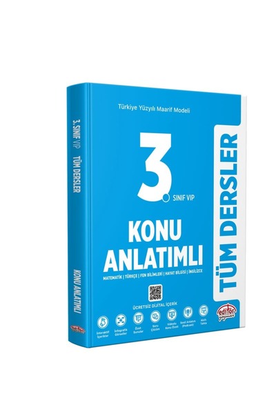 Editör Yayınevi Türkiye Yüzyılı Maarif Modeli 3. Sınıf VİP Tüm Dersler Konu A...