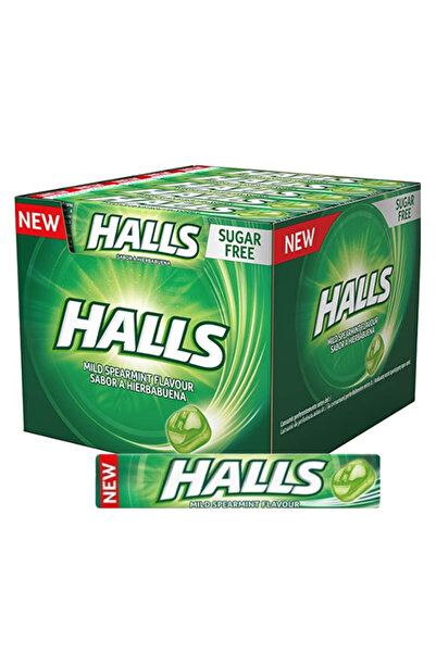 halls ΚΑΡΑΜΕΛΕΣ 20x32gr - (MILD SPEARMINT) (SUGAR FREE) (ΜΑΣΟΥΡΙ)