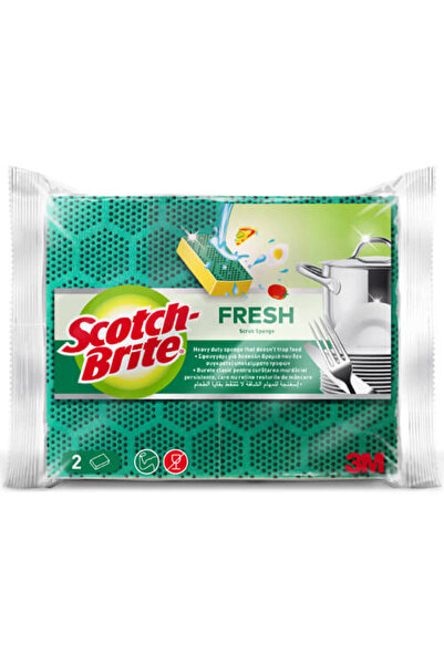 Scotch Brite ΣΦΟΥΓΓΑΡΙ FRESH (2τεμ.) - (ΔΥΣΚΟΛΗ ΒΡΩΜΙΑ)(ΠΡΑΣΙΝΟ)