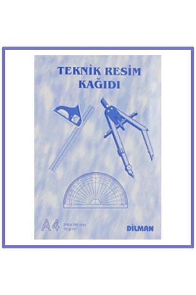 Dilman Technical Drawing Paper A4 Vertical 40 Sheets 2 Pieces