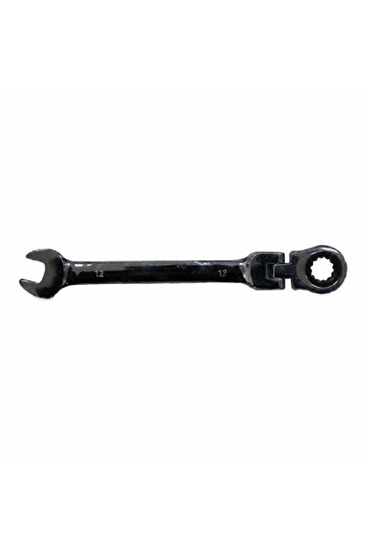 Generic Brand 12mm Flex-Head Ratcheting Combination Spanner, Steel Open-End a...